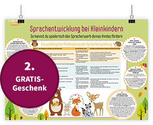 GRATIS-Geschenk Nr. 2: Das tolle Poster Sprachentwicklung bei Kleinkindern